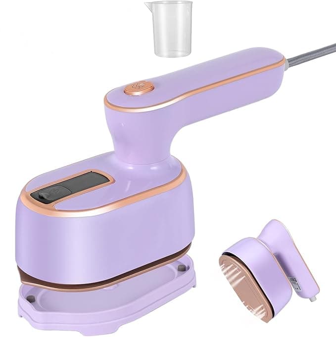 Mini Steam Iron for Clothes, Travel Steamer for Clothes Portable Steamer Travel Iron, Micro Steam Iron Mini Handheld Steamer Support Dry And Wet Ironing for Home Travel (Purple), RTOOJK00
