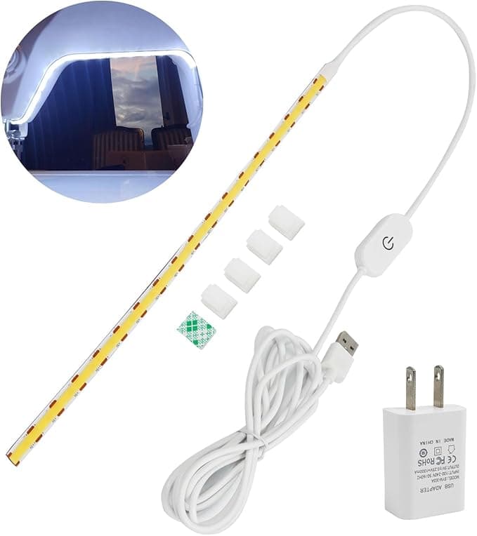 Sewing Machine Light, Dimmable Sewing Light Strip with Touch Dimmer, Adhesive LED Strip Light for Sewing Machine, Daylight White, 78” Power Cord, and Clips Included