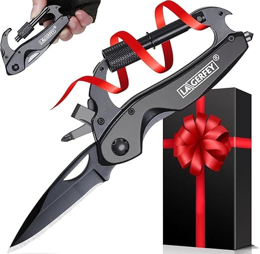 Gifts for Men Dad Husband - Birthday Gifts for Man, Keychain Multitool Gift - Stocking Stuffers for Men, Mens Stocking Stuffers, Men’s Gift for Christmas - Gadgets for Camping Hiking
